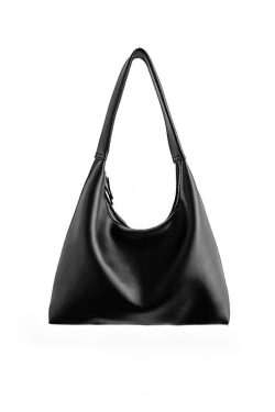 Milk Tea Color Minimalist Dumpling Bag - Soft Leather Retro Shoulder Underarm Bag in Korean Style for Versatile Everyday Use