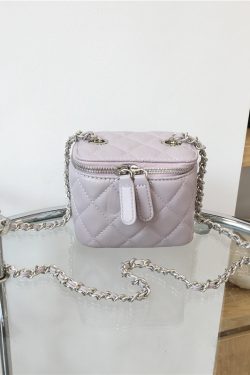 Mini Bag with Lipstick Box Design - 2022 Small Diamond Quilted Chain Strap in Chic Fashion Style