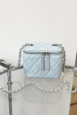 Mini Bag with Lipstick Box Design - 2022 Small Diamond Quilted Chain Strap in Chic Fashion Style