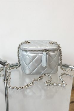 Mini Bag with Lipstick Box Design - 2022 Small Diamond Quilted Chain Strap in Chic Fashion Style