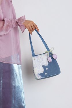 Mini Cowboy Cat Basket Bag for Women - Light Spring Crossbody Tote - Original Designer Style