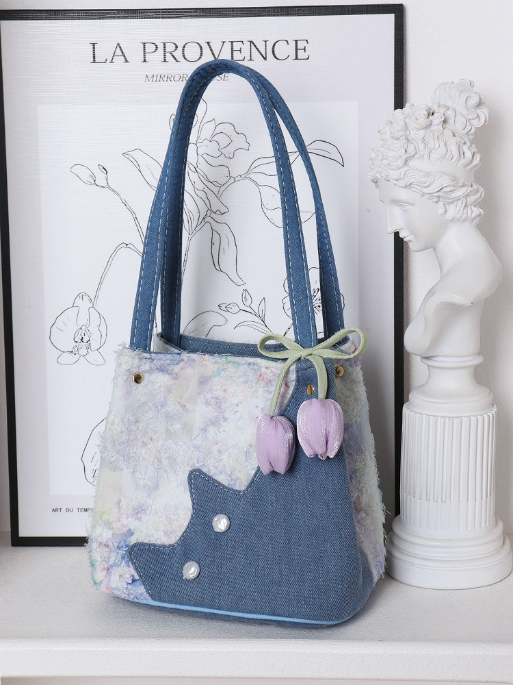 Mini Cowboy Cat Basket Bag for Women - Light Spring Crossbody Tote - Original Designer Style Mini Cowboy Cat Basket Bag for Women - Light Spring Crossbody Tote - Original Designer Style