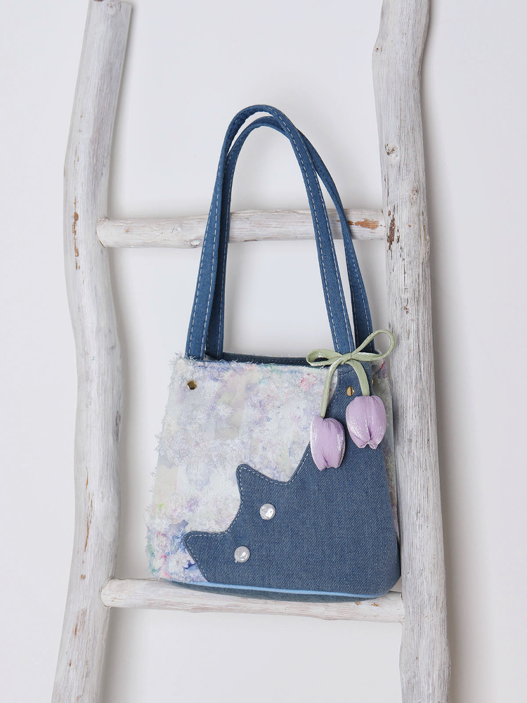 Mini Cowboy Cat Basket Bag for Women - Light Spring Crossbody Tote - Original Designer Style Mini Cowboy Cat Basket Bag for Women - Light Spring Crossbody Tote - Original Designer Style