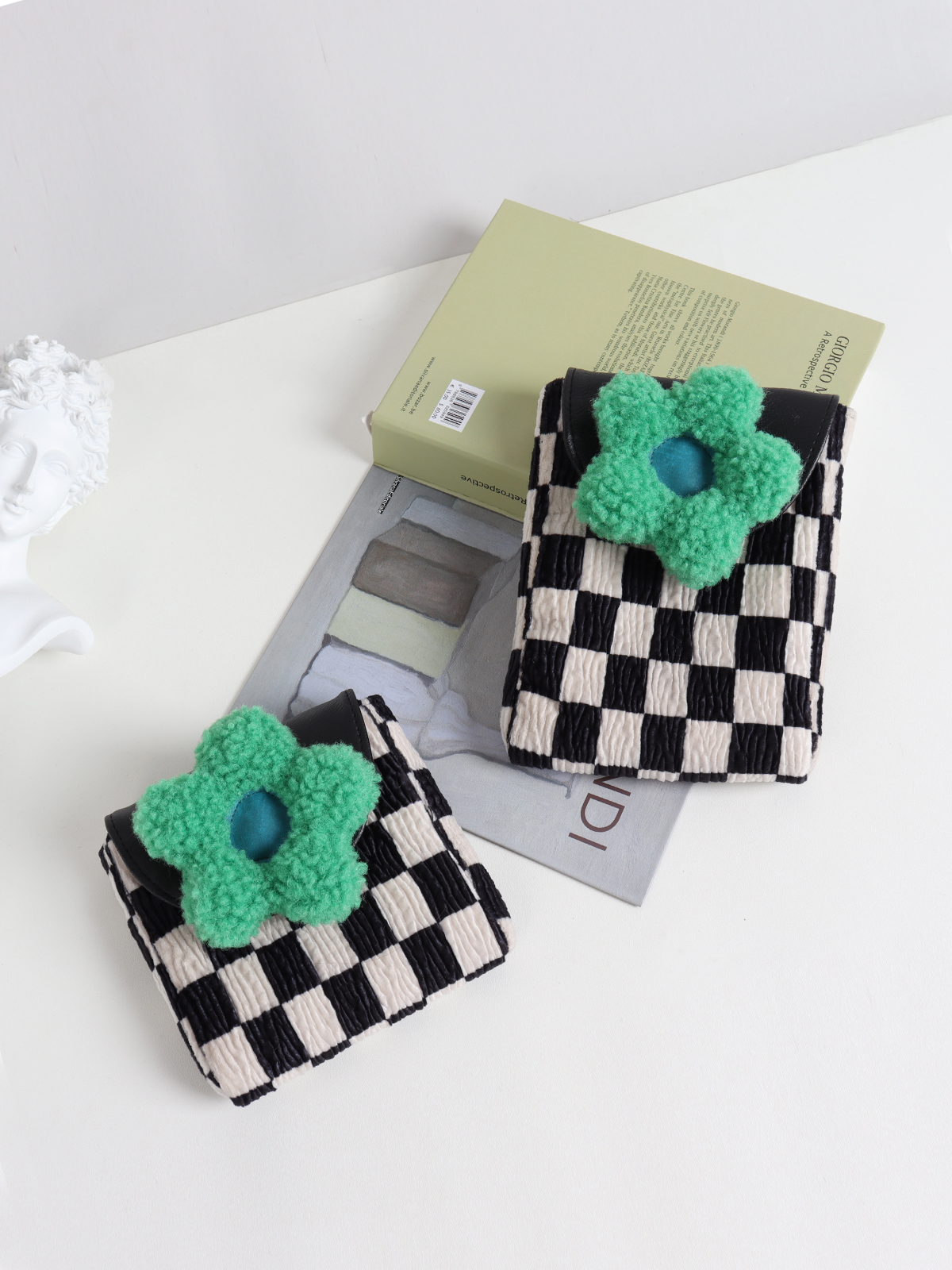 Mini Cute Checkered Floral Crossbody Phone Bag for Women - Spring/Summer Fashion, Trendy Niche Design Mini Cute Checkered Floral Crossbody Phone Bag for Women - Spring/Summer Fashion, Trendy Niche Design