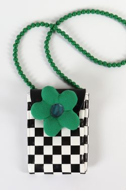 Mini Cute Checkered Floral Crossbody Phone Bag for Women - Spring/Summer Fashion, Trendy Niche Design