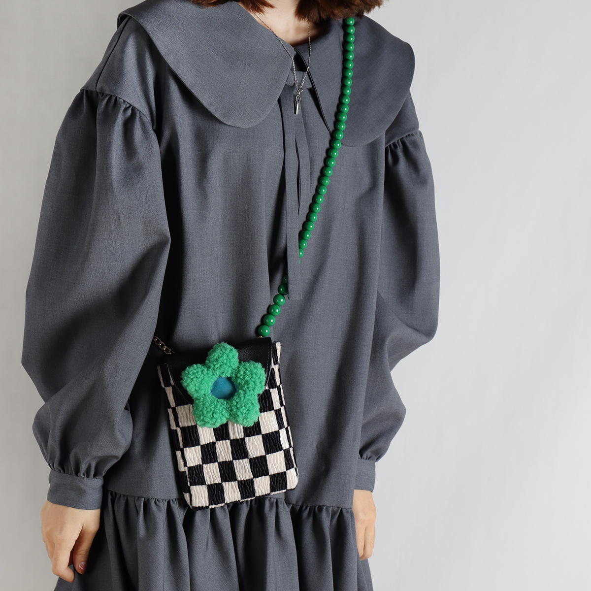 Mini Cute Checkered Floral Crossbody Phone Bag for Women - Spring/Summer Fashion, Trendy Niche Design Mini Cute Checkered Floral Crossbody Phone Bag for Women - Spring/Summer Fashion, Trendy Niche Design