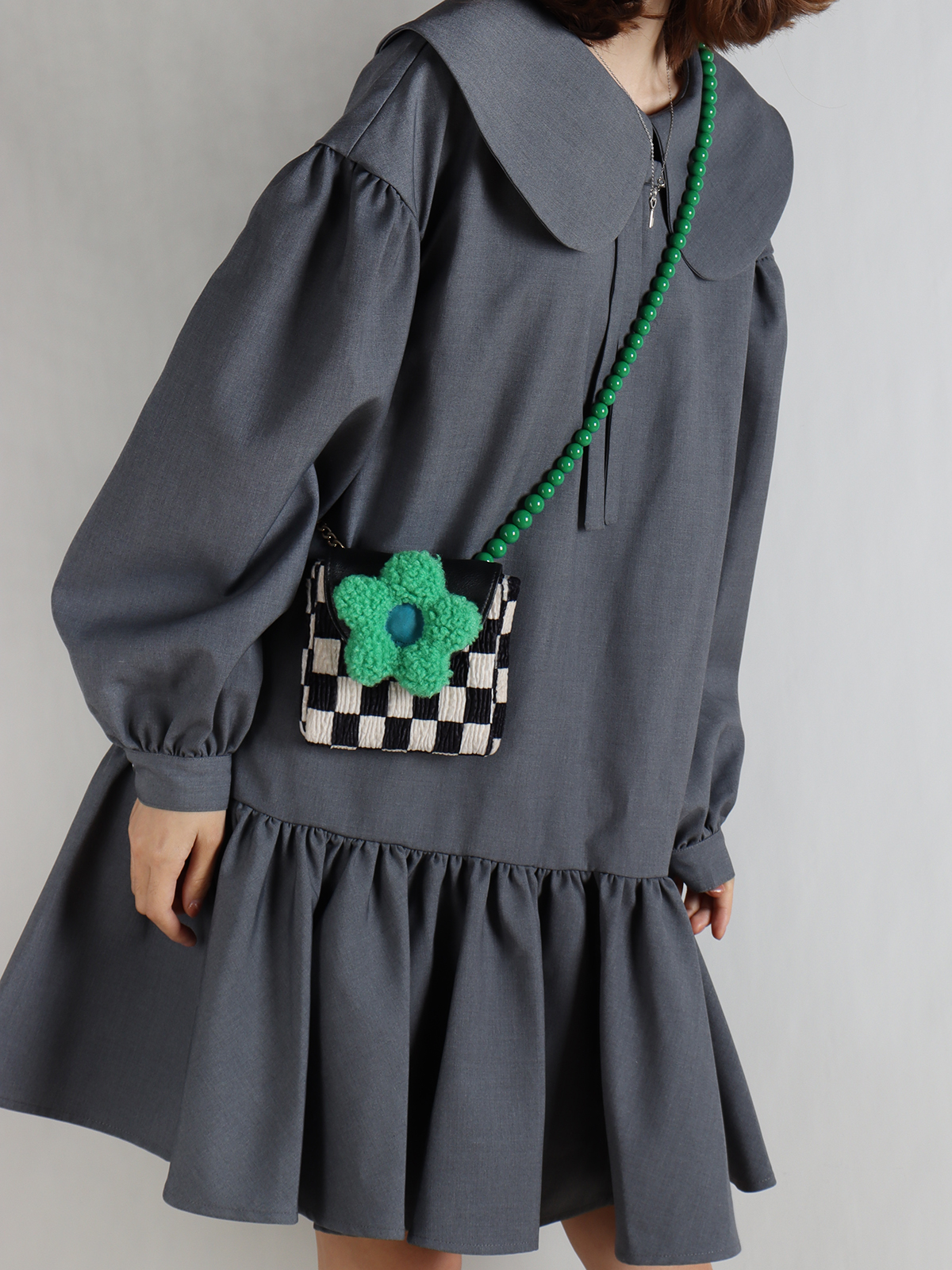 Mini Cute Checkered Floral Crossbody Phone Bag for Women - Spring/Summer Fashion, Trendy Niche Design Mini Cute Checkered Floral Crossbody Phone Bag for Women - Spring/Summer Fashion, Trendy Niche Design