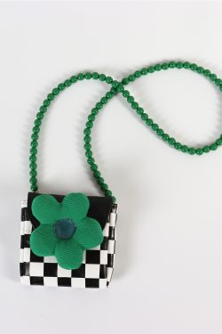 Mini Cute Checkered Floral Crossbody Phone Bag for Women - Spring/Summer Fashion, Trendy Niche Design