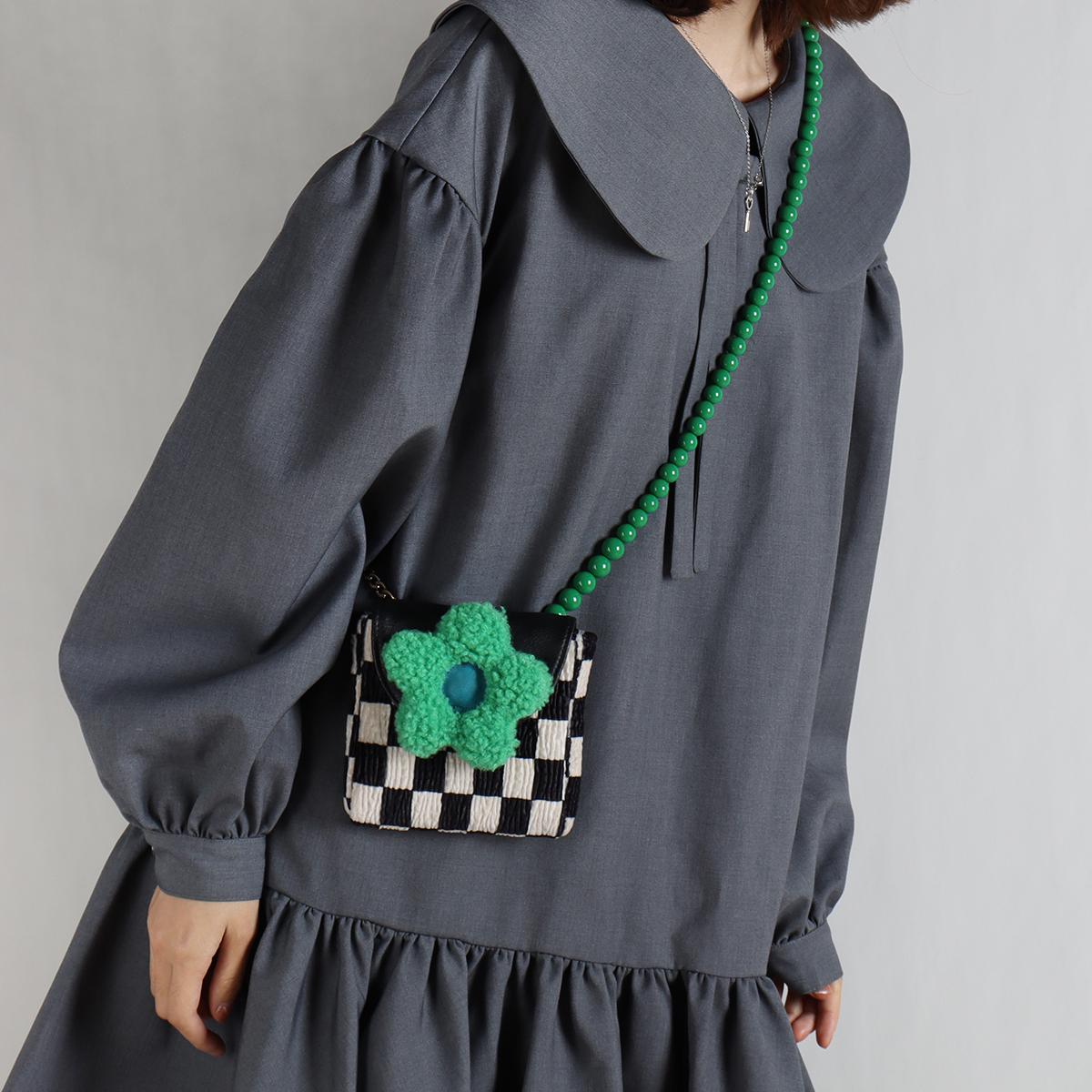 Mini Cute Checkered Floral Crossbody Phone Bag for Women - Spring/Summer Fashion, Trendy Niche Design Mini Cute Checkered Floral Crossbody Phone Bag for Women - Spring/Summer Fashion, Trendy Niche Design