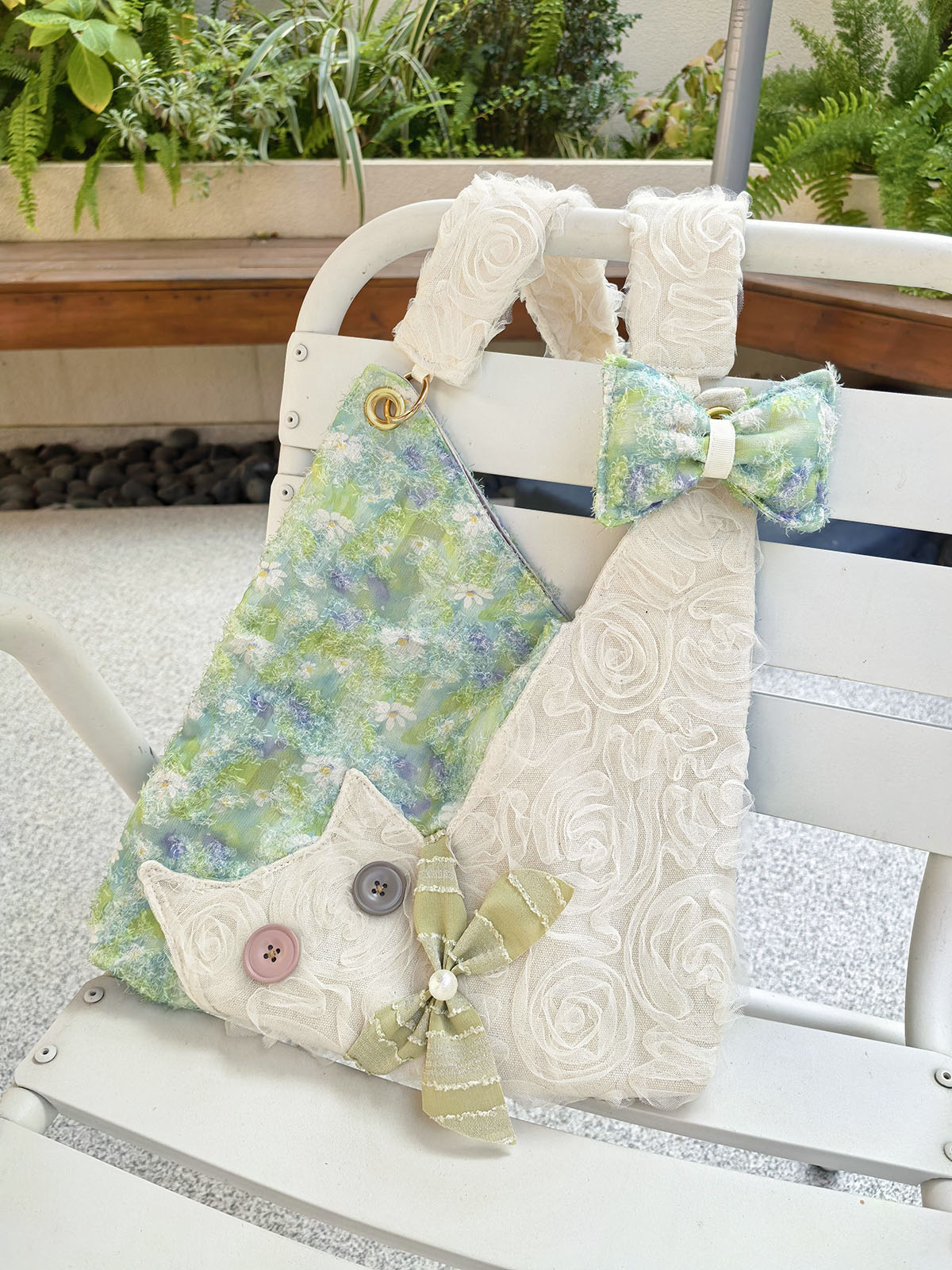 Mini Cute Chiffon Cat Underarm Bag - Spring Summer Green Daisy Crossbody Bag for Y2K Fashion Lovers Mini Cute Chiffon Cat Underarm Bag - Spring Summer Green Daisy Crossbody Bag for Y2K Fashion Lovers