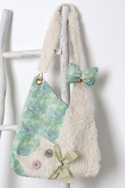 Mini Cute Chiffon Cat Underarm Bag - Spring Summer Green Daisy Crossbody Bag for Y2K Fashion Lovers