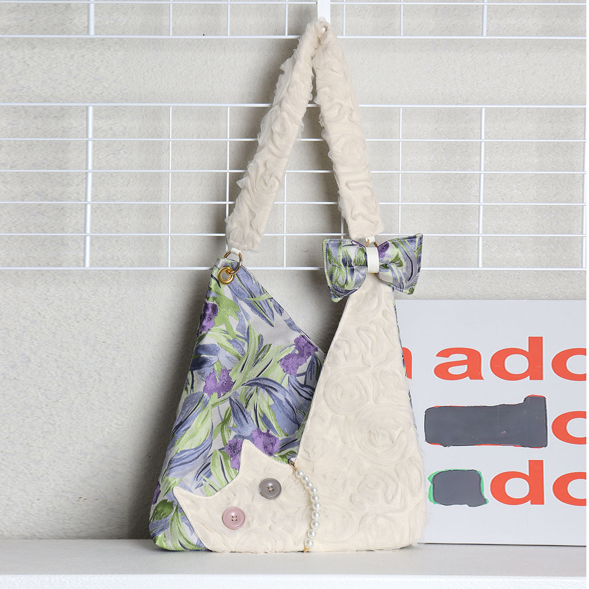 Mini Cute Chiffon Cat Underarm Crossbody Bag in Purple Iris - Spring Summer Fashion Accessory for Trendy Outfits Mini Cute Chiffon Cat Underarm Crossbody Bag in Purple Iris - Spring Summer Fashion Accessory for Trendy Outfits