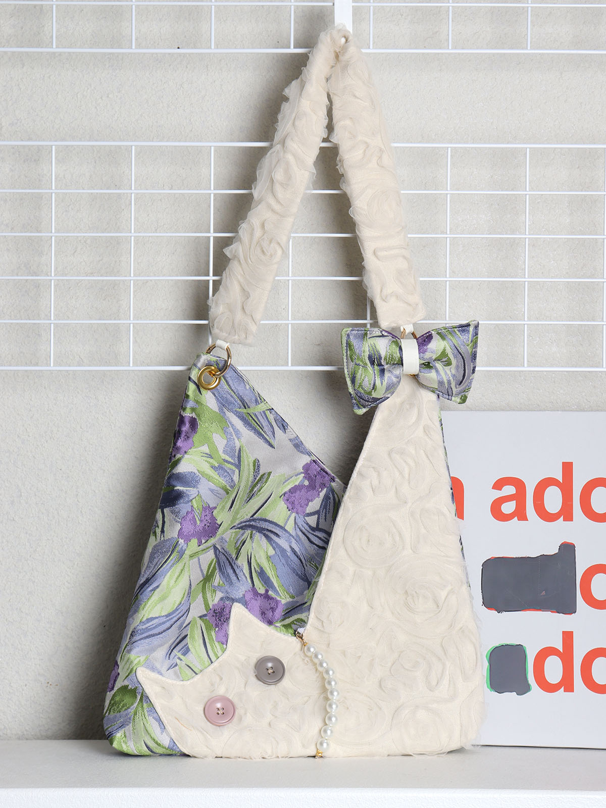 Mini Cute Chiffon Cat Underarm Crossbody Bag in Purple Iris - Spring Summer Fashion Accessory for Trendy Outfits Mini Cute Chiffon Cat Underarm Crossbody Bag in Purple Iris - Spring Summer Fashion Accessory for Trendy Outfits