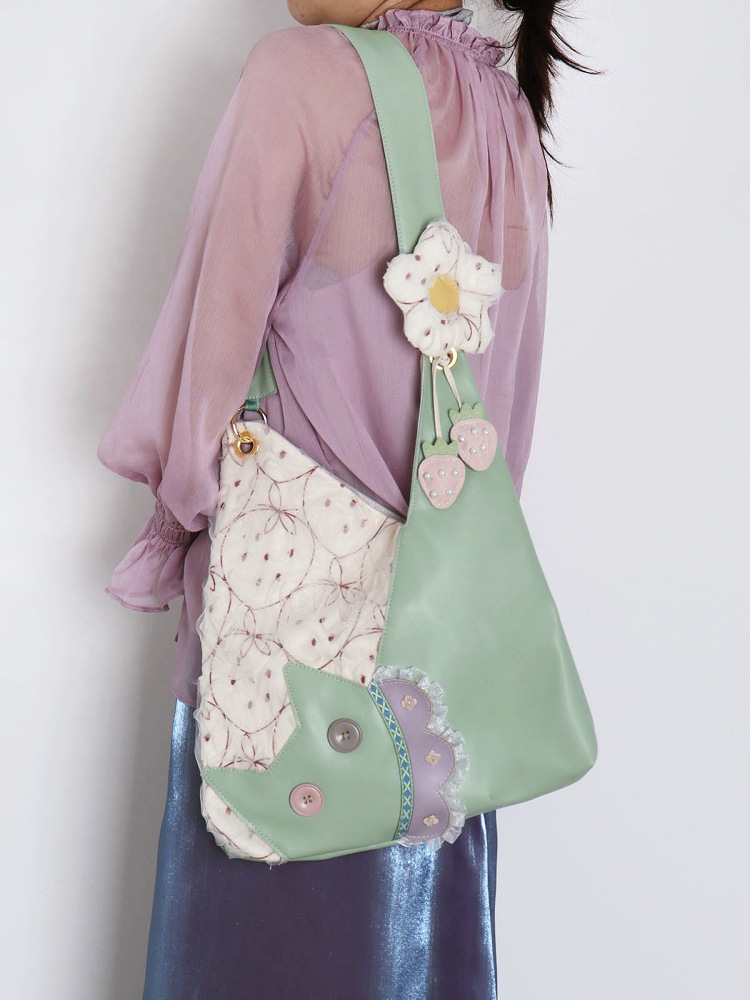 Mini Cute Chiffon Strawberry Crossbody Bag for Spring Summer - Adorable Cat Underarm Style Bag Mini Cute Chiffon Strawberry Crossbody Bag for Spring Summer - Adorable Cat Underarm Style Bag