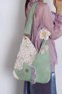 Mini Cute Chiffon Strawberry Crossbody Bag for Spring Summer - Adorable Cat Underarm Style Bag