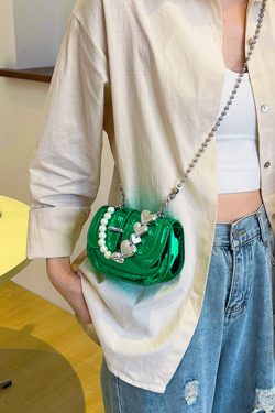 Mini Handbag for Women - Spring/Summer 2025 Niche Design with Fashionable Pearl Chain Crossbody Style, High-Quality Texture