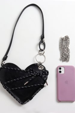 Mini Heart Crossbody Bag for Women - Sweet Cool Shoulder Bag for Spring/Summer, Trendy Millennial Style