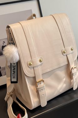 Minimalist French Style Backpack for Women - Versatile College Book Bag & Commuter Travel Backpack