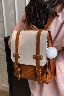Minimalist French Style Backpack for Women - Versatile College Book Bag & Commuter Travel Backpack