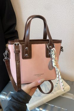 Minimalist High-End Color-Blocking Tote Bucket Bag for Women – Trendy Versatile Shoulder Crossbody Handbag 2025