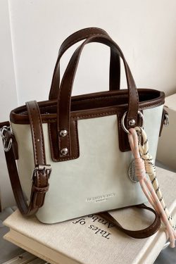 Minimalist High-End Color-Blocking Tote Bucket Bag for Women – Trendy Versatile Shoulder Crossbody Handbag 2025