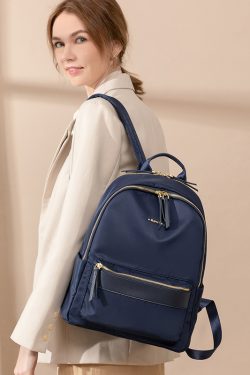 Minimalist Oxford Cloth Backpack for Women - Lightweight, Waterproof Student Book Bag & Business Laptop Carrier