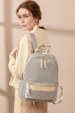 Minimalist Oxford Cloth Backpack for Women - Lightweight, Waterproof Student Book Bag & Business Laptop Carrier