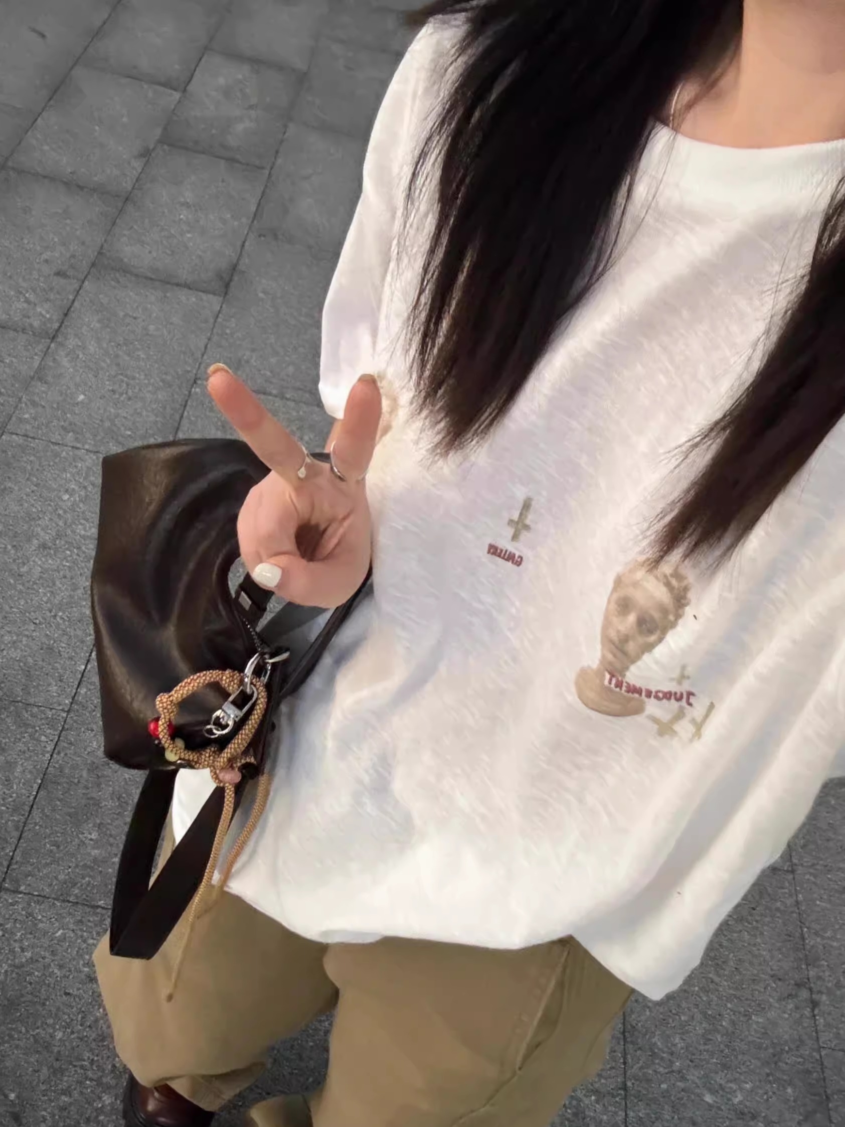 Minimalist Retro Image Printed Sun Protection Cover-Up Loose Casual Short-Sleeve T-Shirt for Women - Korean Style Minimalist Retro Image Printed Sun Protection Cover-Up Loose Casual Short-Sleeve T-Shirt for Women - Korean Style