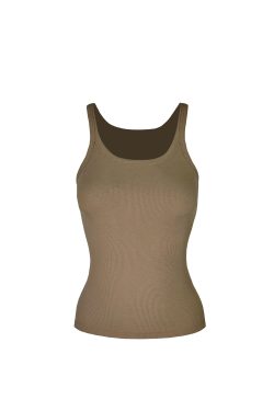 Minimalist Ribbed Slim Fit Elastic Strap Top - Chic Casual Wear for Effortless Style, Perfect for 90s and Y2K Fashion Lovers