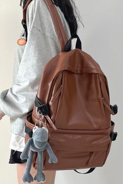Minimalist Soft Cowhide Backpack for Men and Women, Large Capacity Laptop Bag, Lightweight School Backpack, Unisex Design
