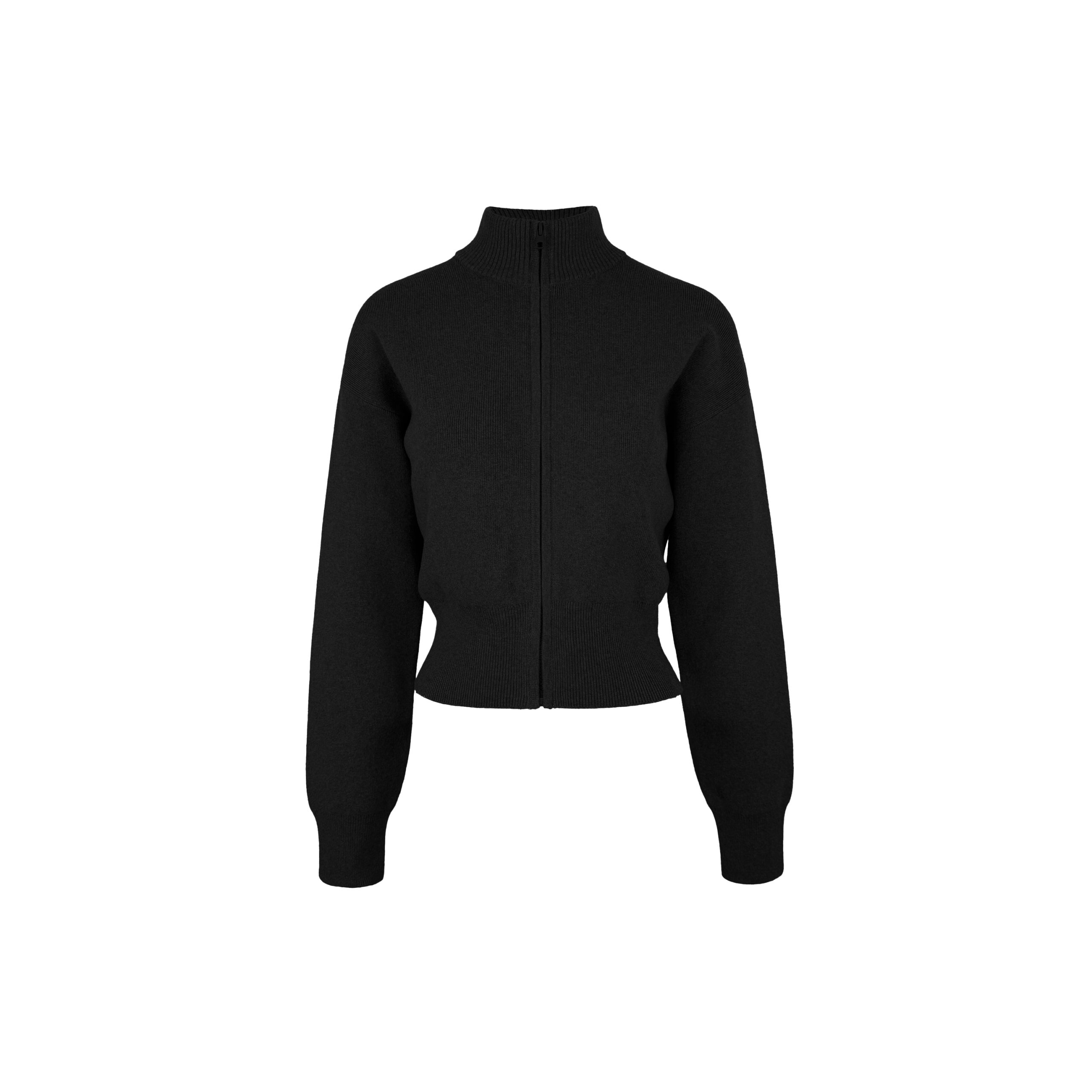 Minimalist Stand Collar Waist-Defining Long Sleeve Cardigan Jacket - Chic Layering Piece for Effortless Style Minimalist Stand Collar Waist-Defining Long Sleeve Cardigan Jacket - Chic Layering Piece for Effortless Style