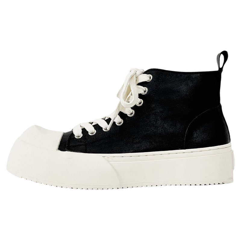 Minimalist Thick-Soled Derby Shoes for Men - Trendy Big Head Design, Casual Leather, High Street Style, Commuting Footwear Minimalist Thick-Soled Derby Shoes for Men - Trendy Big Head Design, Casual Leather, High Street Style, Commuting Footwear