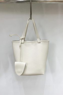 Minimalist Versatile Bucket Bag in Lychee Texture - Small Dirty Cabinet Niche Shoulder Crossbody Handbag for Everyday Use