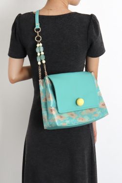 Mint Green Beaded Tote Bag - Summer Fresh Niche Envelope Shoulder Crossbody Bag for Effortless Style