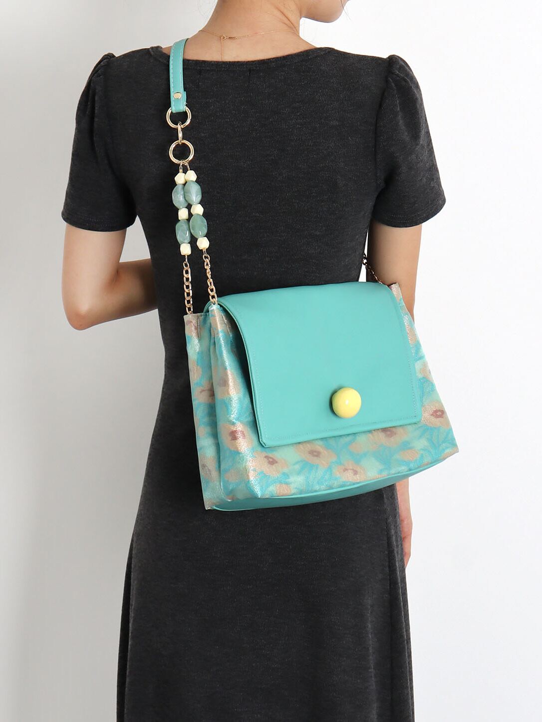 Mint Green Beaded Tote Bag - Summer Fresh Niche Envelope Shoulder Crossbody Bag for Effortless Style Mint Green Beaded Tote Bag - Summer Fresh Niche Envelope Shoulder Crossbody Bag for Effortless Style