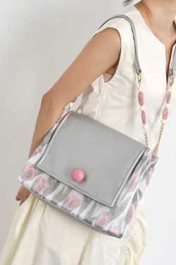 Mint Green Beaded Tote Bag - Summer Fresh Niche Envelope Shoulder Crossbody Bag for Effortless Style