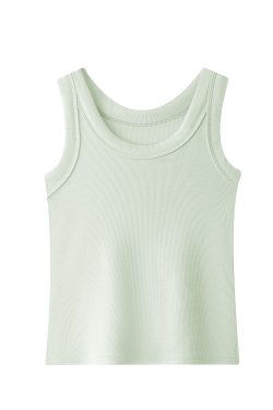 Mint Green Camisole Vest for Women - Small Cloud Rice Design, Unique Niche Outerwear, American Sweet and Spicy Style