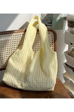 Mint Green Checkered Canvas Bag - Summer Fresh Single Shoulder Bag, Artistic Versatile Fairy Bag, Trendy Y2K Style