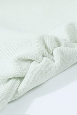 Mint Green Irregular Knitted T-shirt for Women - Unique Summer Design, Trendy Y2K Style Top