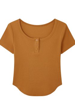 Mint Green Slim Fit Short Sleeve T-Shirt for Women - Flattering Summer Top, Unique Early Summer Style