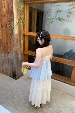 Misty Purple Plus Size Mid-Length Loose Draped Skirt - Flowing White Umbrella Design for Effortless Style