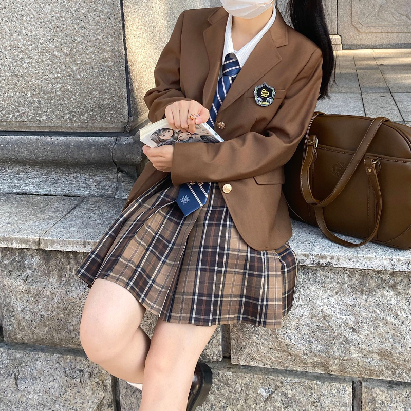 Mocha JK Plaid Skirt - Vintage-Inspired 90s Aesthetic, Ideal for Korean Style Outfits and Layering with Tees or Sweaters Mocha JK Plaid Skirt - Vintage-Inspired 90s Aesthetic, Ideal for Korean Style Outfits and Layering with Tees or Sweaters