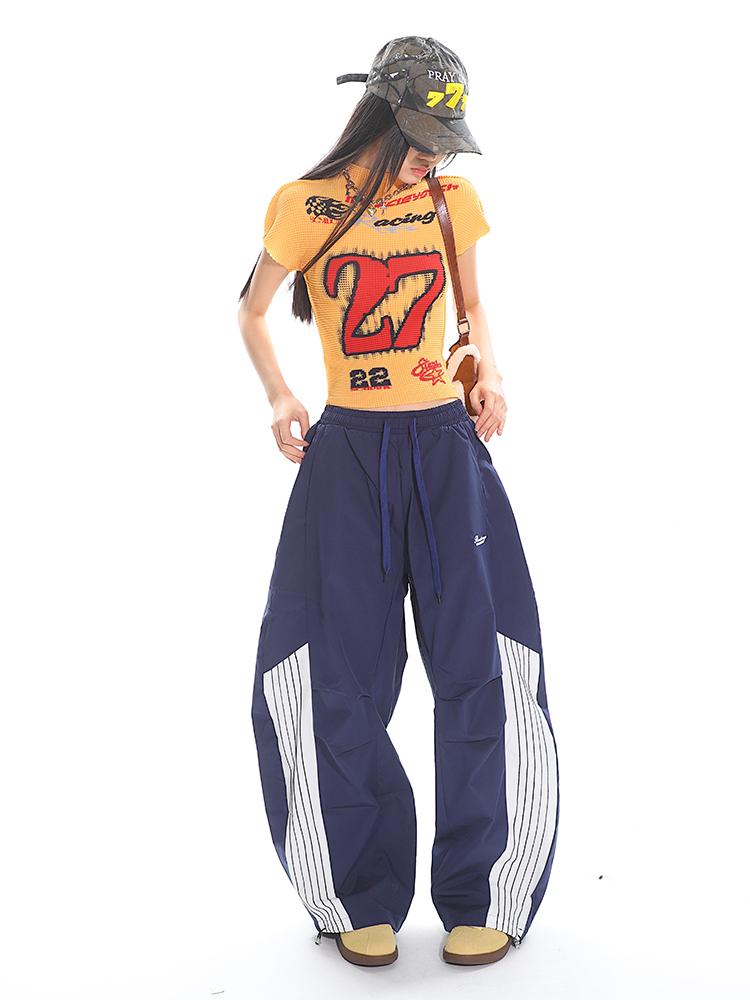 Motorcycle Street Hot Girl Digital Print Short Sleeve T-Shirt for Women - Summer Textured Fabric, High Elasticity, Y2K Style Top Motorcycle Street Hot Girl Digital Print Short Sleeve T-Shirt for Women - Summer Textured Fabric, High Elasticity, Y2K Style Top