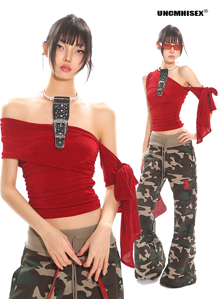 Multi-Way Slanted Shoulder One-Shoulder Top - Women's Summer Sparkling Mesh Vest, Trendy Y2K Style Multi-Way Slanted Shoulder One-Shoulder Top - Women's Summer Sparkling Mesh Vest, Trendy Y2K Style