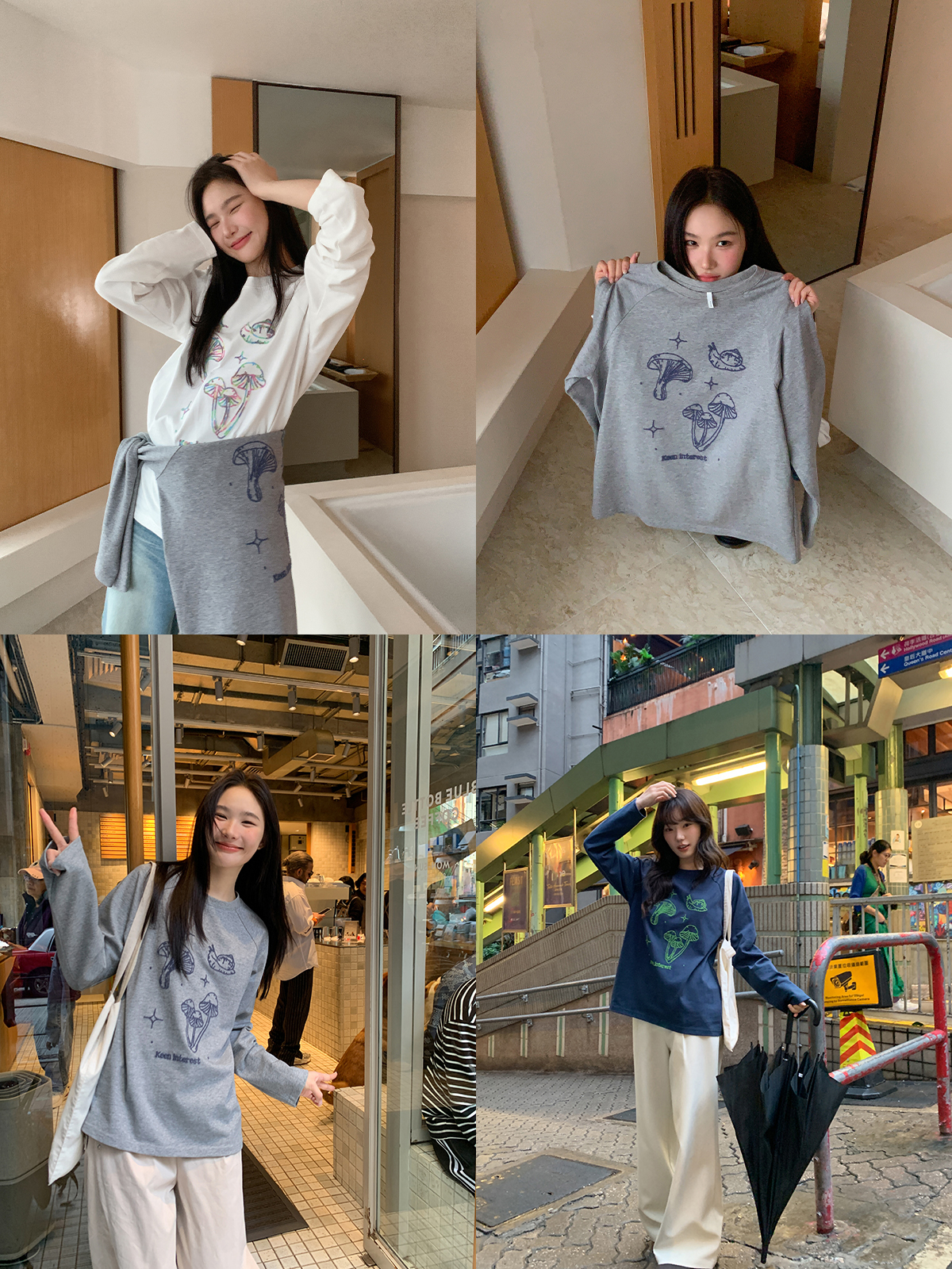 Mushroom Embroidery T-Shirt for Women, Spring/Summer 2025, Loose Fit, Slimming Round Neck, Pure Cotton, Casual Style Mushroom Embroidery T-Shirt for Women, Spring/Summer 2025, Loose Fit, Slimming Round Neck, Pure Cotton, Casual Style