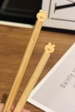 Natural Bamboo Tulip Chopsticks for One, Unpainted Non-Slip Design, Eco-Friendly Chinese Tableware, Anti-Mold Kitchen Utensils