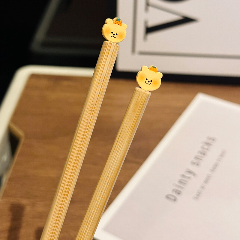 Natural Bamboo Tulip Chopsticks for One, Unpainted Non-Slip Design, Eco-Friendly Chinese Tableware, Anti-Mold Kitchen Utensils Natural Bamboo Tulip Chopsticks for One, Unpainted Non-Slip Design, Eco-Friendly Chinese Tableware, Anti-Mold Kitchen Utensils