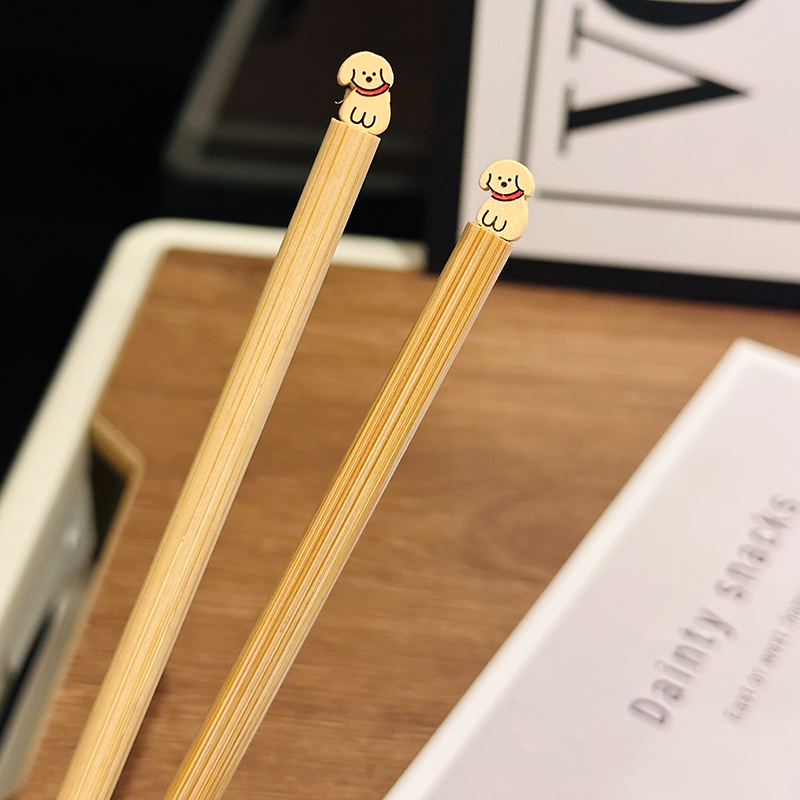 Natural Bamboo Tulip Chopsticks for One, Unpainted Non-Slip Design, Eco-Friendly Chinese Tableware, Anti-Mold Kitchen Utensils Natural Bamboo Tulip Chopsticks for One, Unpainted Non-Slip Design, Eco-Friendly Chinese Tableware, Anti-Mold Kitchen Utensils