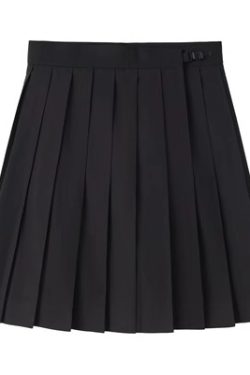 Navy Blue and Gray Pleated JK Skirt for Women - Solid Color Short Skirt, Perfect for Spring and Summer Fashion