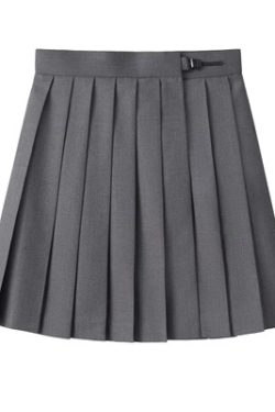 Navy Blue and Gray Pleated JK Skirt for Women - Solid Color Short Skirt, Perfect for Spring and Summer Fashion